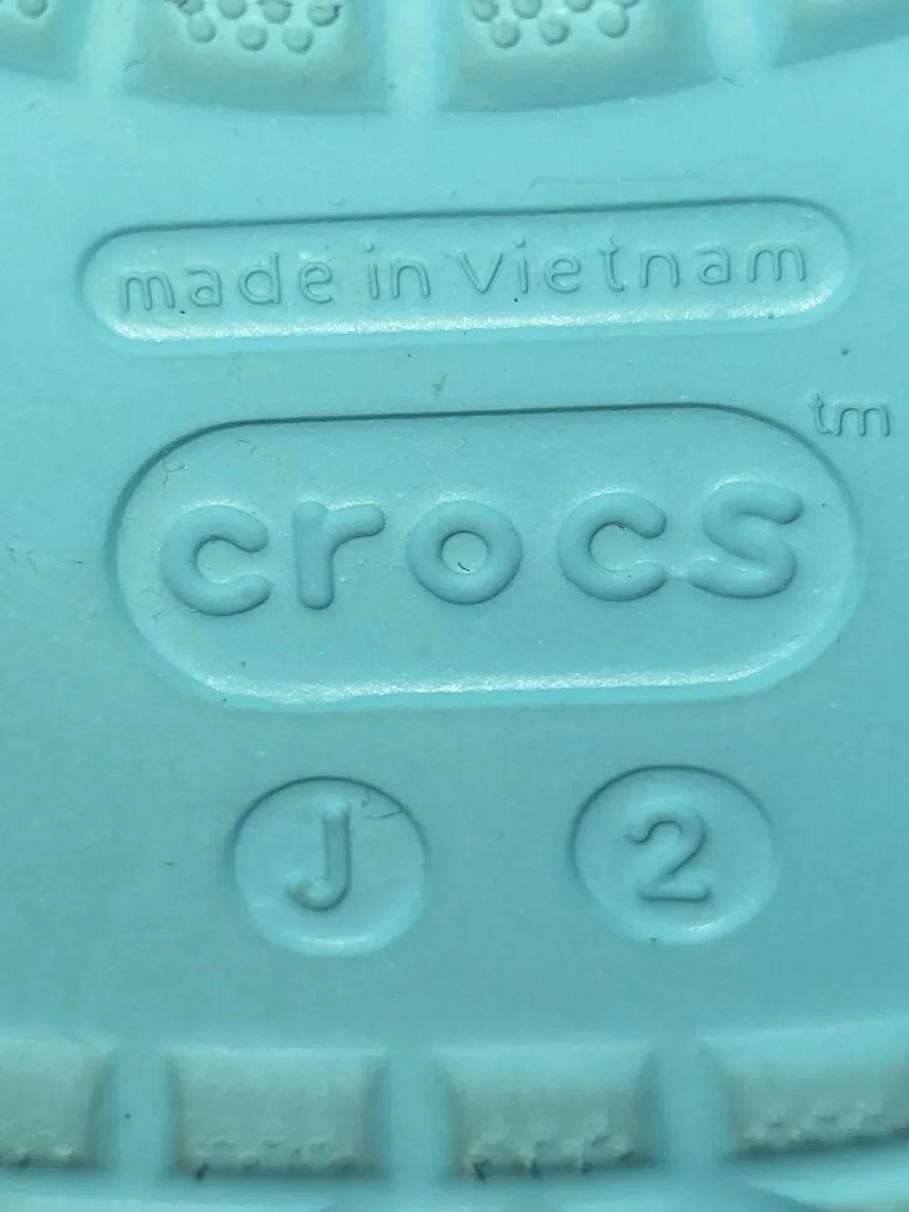 Crocs Junior Ice Blue/Pink Rubber Jibbitz Crocband Clog Size 2 1993